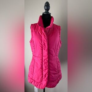 Women's Pink Puffer Vest. Size M